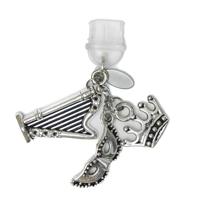 Dead Trove DustCharm ACOTAR featuring Crown, Mask, and Harp silver charms inspired by Nesta Archeron