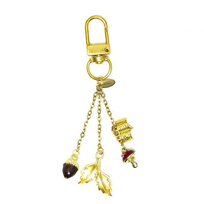 Acorn KeyCharm The Cruel Prince featuring acorn, mushroom, and autumn leaves