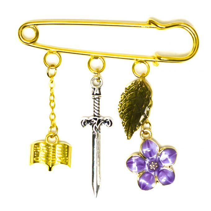 Forget Me Not Lilac SnapCharm Powerful with lilac flower, dagger, and book charms