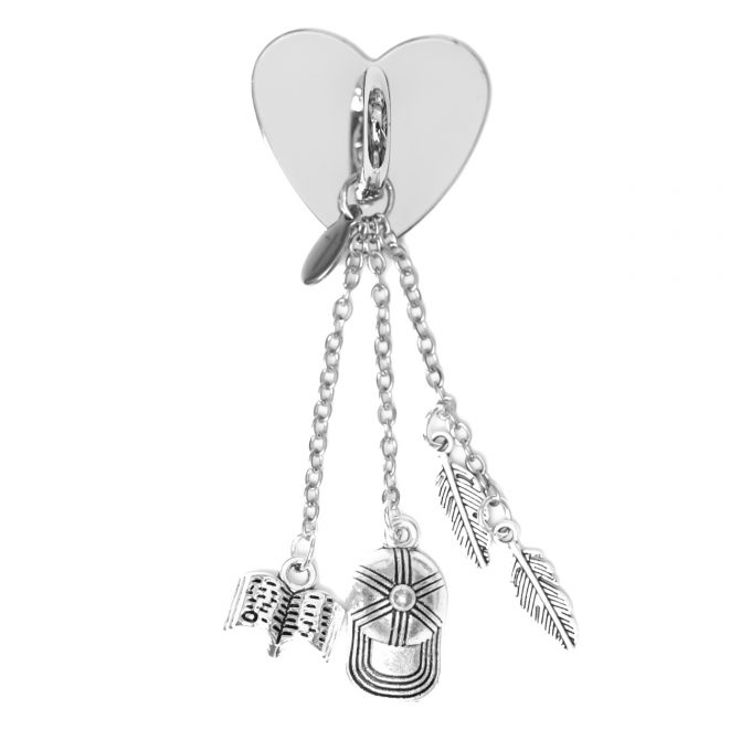 Patch StickyCharm Hush Hush with cap, feathers, and book.