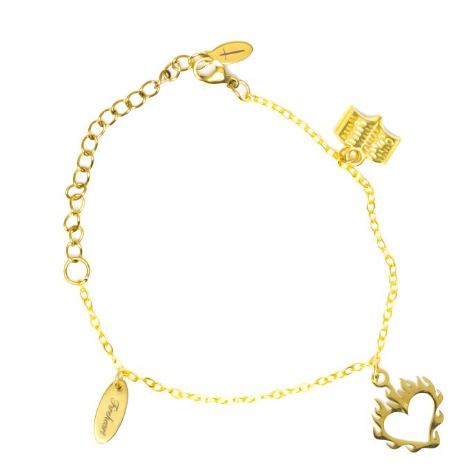 Bracelet inspired by Fireheart from Throne of Glass. Golden edition