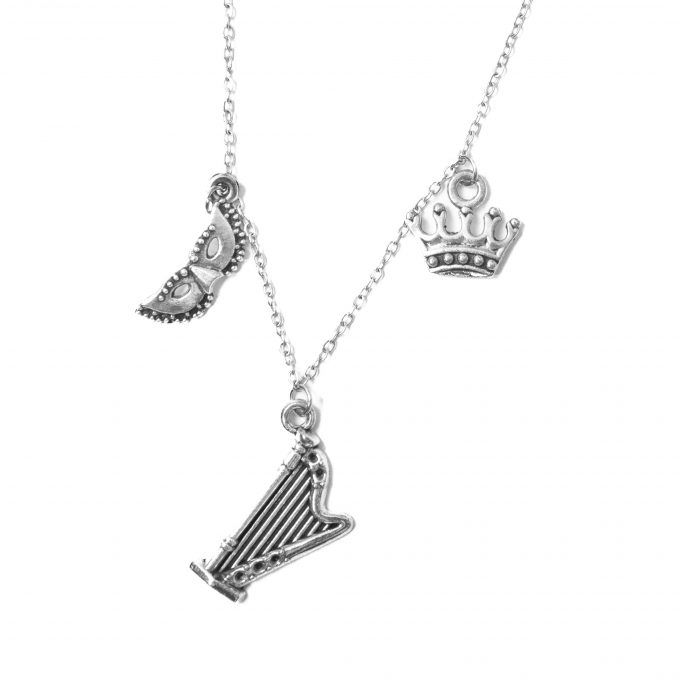 Dead trove necklace with silver charms